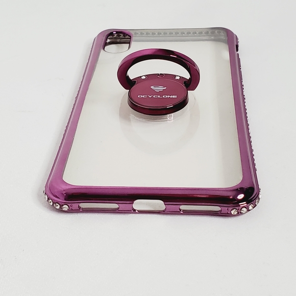 Ocyclone Case for iPhone X - Purple Glitter Ring w/ Detachable Neck Lanyard - Picture 5 of 7
